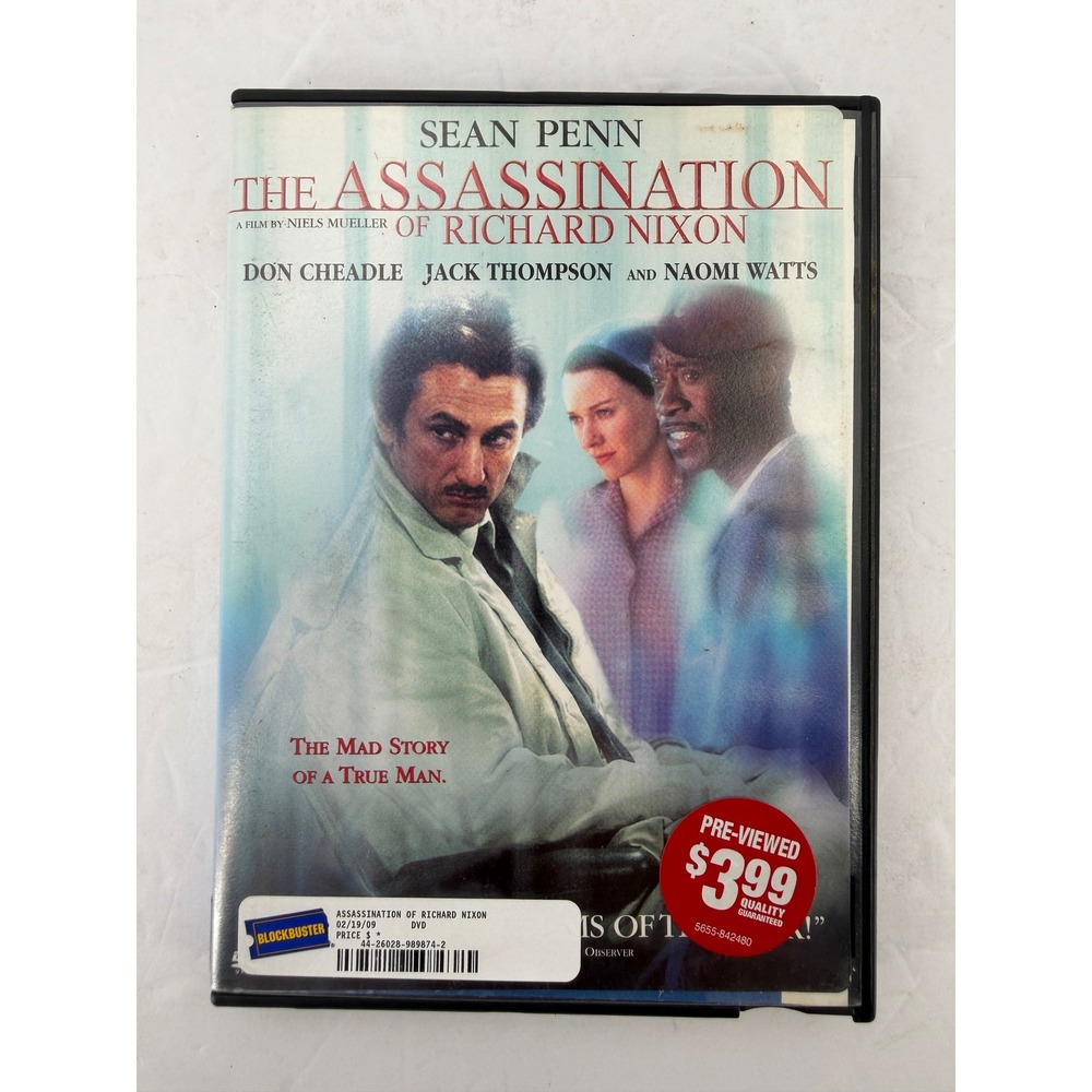 The Assassination of Richard Nixon DVD Sean Penn Don Cheadle Drama Movie